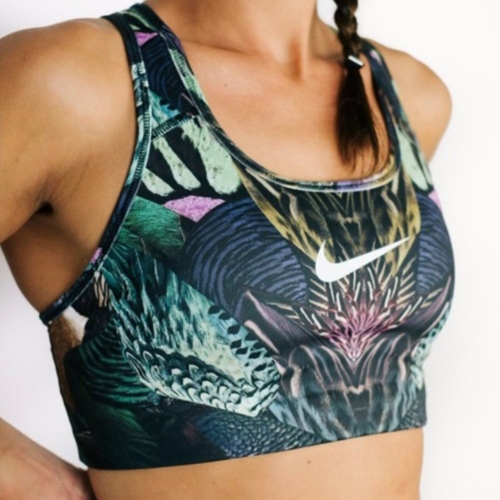 Nike Pro Feather Print Sports Bra Size S